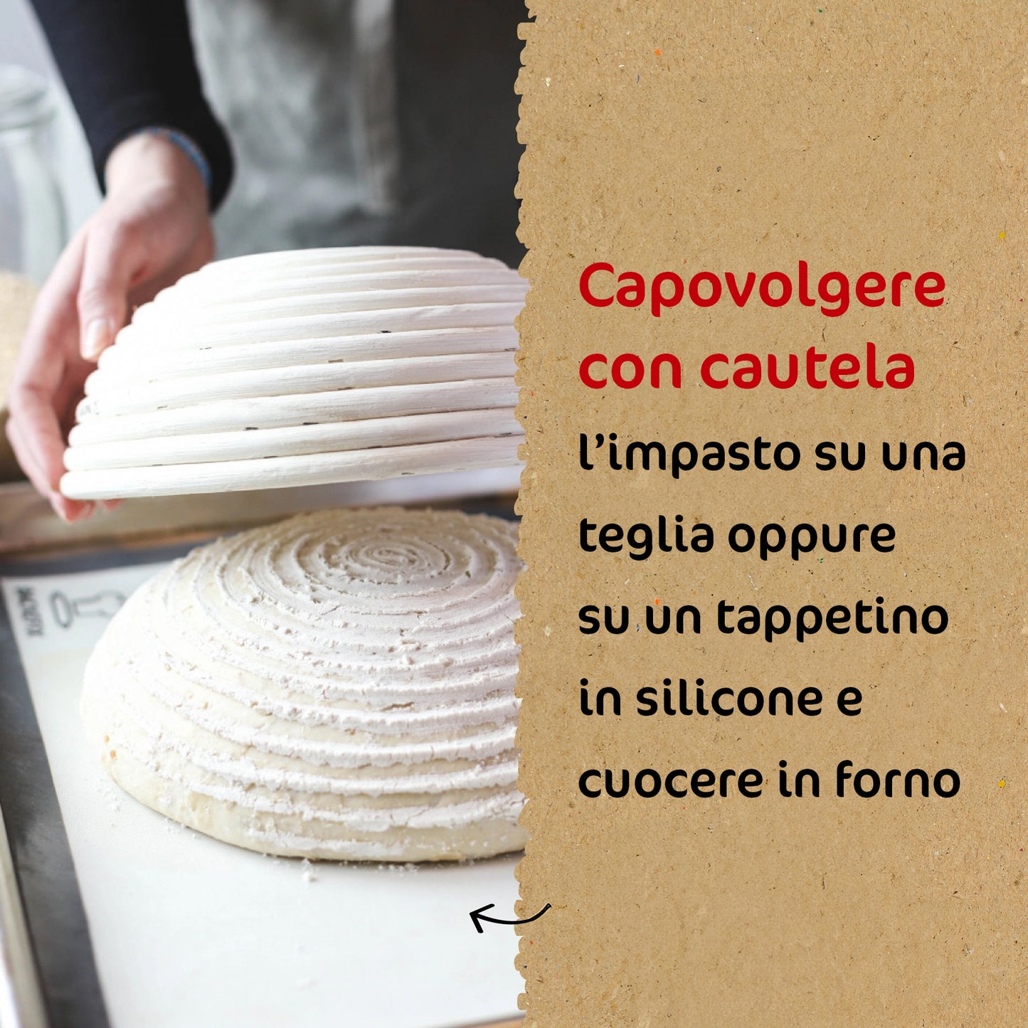 Cestino rotondo per fermentazione naturale del pane (diametro 27 cm)